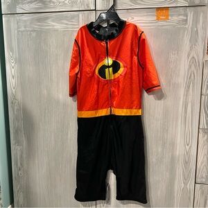 Disney Incredibles Red, Black & Yellow Kids Hero wetsuit rash guard swim